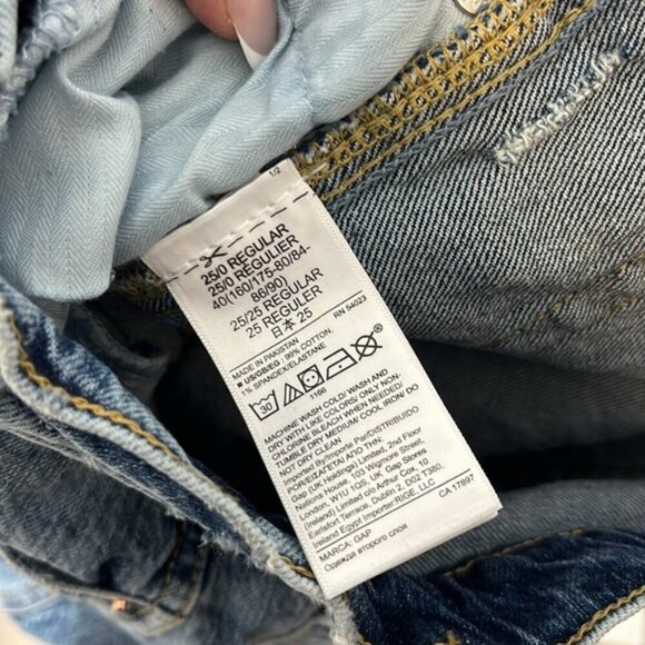 Gap vintage flare high rise 25/0R distressed jean - Picture 3 of 4